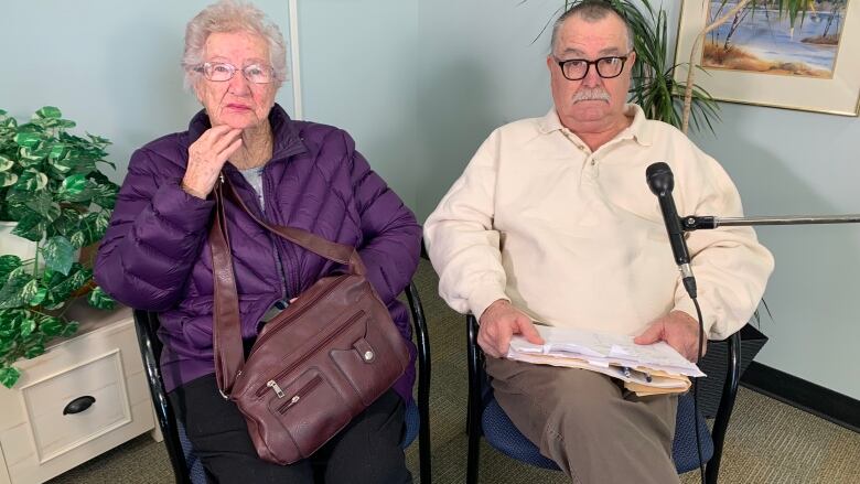 92-year old Margaret Gallant sits beside Joe Amelia