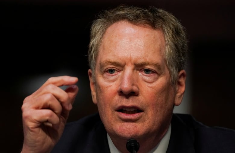 FILE PHOTO: U.S. Trade Representative Robert Lighthizer speaks at a Senate Finance Committee hearing on President Donald Trump's 2020 Trade Policy Agenda on Capitol Hill in Washington, D.C., U.S., June 17, 2020. Anna Moneymaker/Pool via REUTERS/File Photo