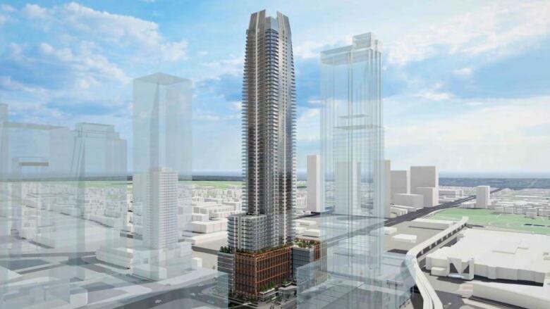  A mixed-use high-rise is being proposed for King George Boulevard and 102 Avenue.