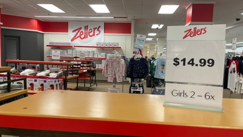 A Zellers-branded section inside a Bay store in Burlington, Ont. is shown. The retail chain is relaunching its defunct discount brand in 25 stores across the country.