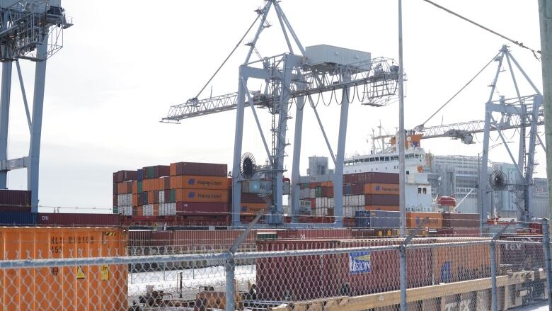 Containers at the port 