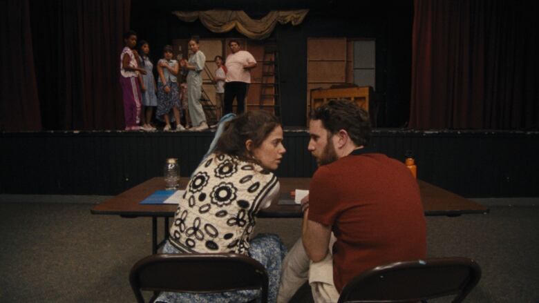 Molly Gordon, Ben Platt, Alexander Bello, Kyndra Sanchez, Bailee Bonick, Quinn Titcomb, Madisen Marie Lora, Donovan Colan and Luke Islam appear in a still from Theater Camp by Molly Goron and Nick Lieberman, an official selection of the U.S. Dramatic Competition at the 2023 Sundance Film Festival.