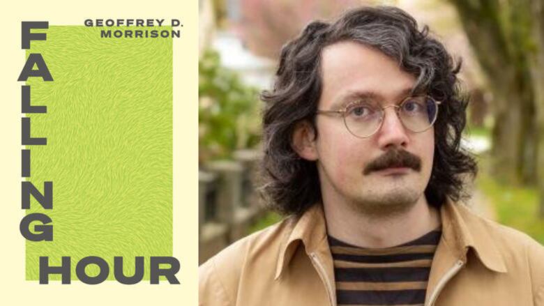 A sparse yellow and green book cover with black text and a photo of the book's author, a man with longer brown hair and wire-rim glasses.