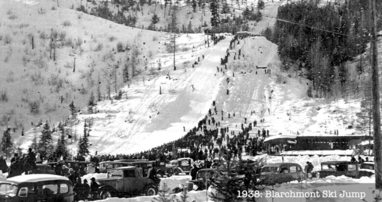 Pictured is the Blarchmont Ski Jump in Kimberley, B.C. circa 1938. 