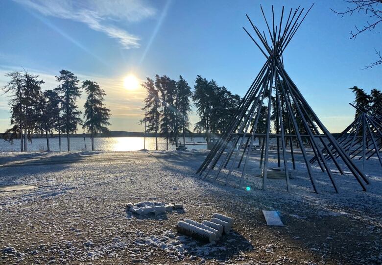 Teepee poles.