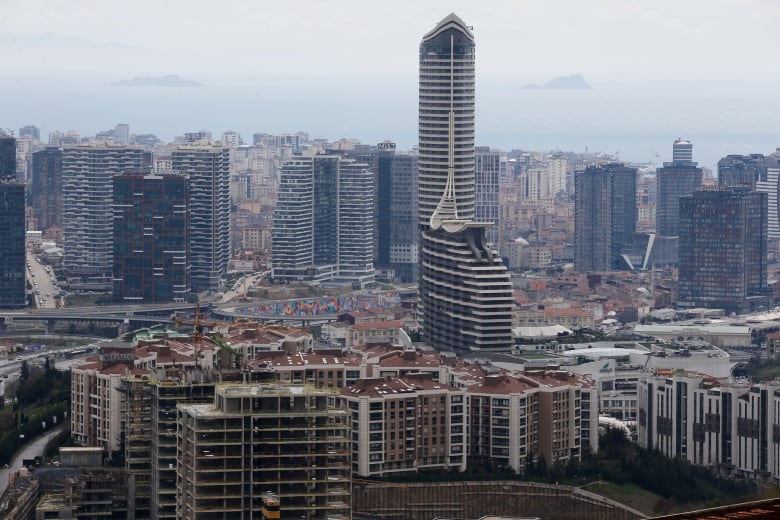 A view of newly build residential buildings in the Kadikoy district of Istanbul, Turkey April 12, 2022. 