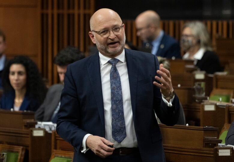 Minister of Justice and Attorney General of Canada David Lametti rises during Question Period on Thursday, February 9, 2023 in Ottawa.