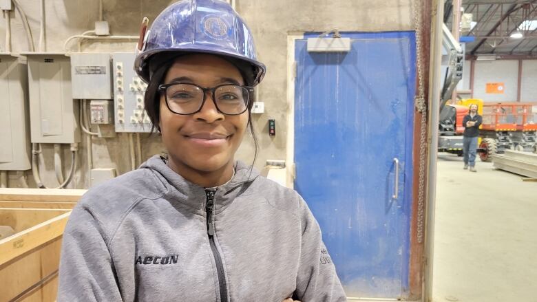 Construction worker Loren Buchanan is shown at a training centre in Toronto.