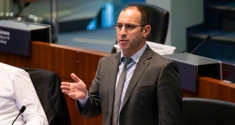 Ward 12 City Councillor, Josh Matlow speaking at Toronto's last city council meeting of 2022.