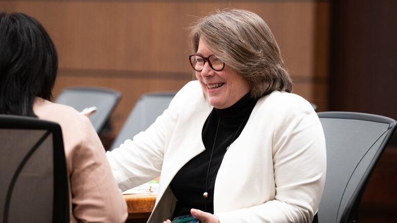 Commissioner of the Royal Canadian Mounted Police, Brenda Lucki, waits to appear before the Special Committee on Canada-People's Republic of China Relationship (CACN) on Parliament Hill in Ottawa, on Monday, Feb. 6, 2023. 