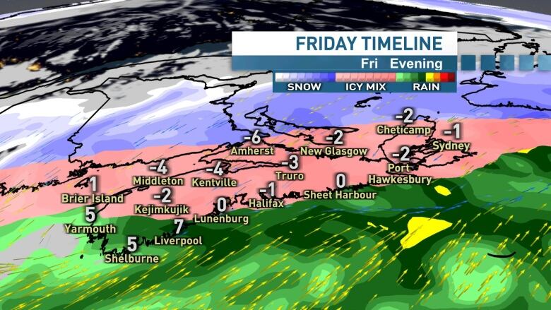 The rain will change to freezing rain as temperatures fall over southern areas late Friday afternoon and into Friday evening. 