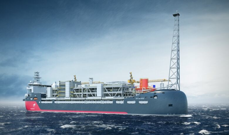 An illustration of the proposed Bay du Nord production vessel.