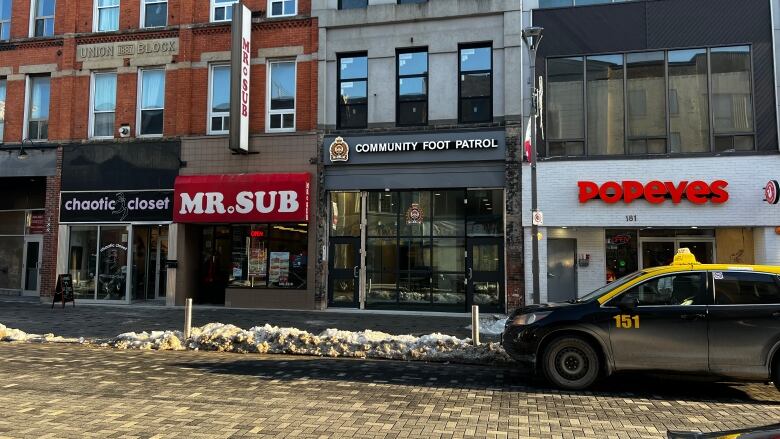 London Police's new foot patrol office in the city's downtown.