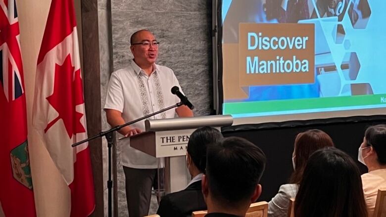 Manitoba's Minister of Labour and Immigration Jon Reyes pitched the province to Filipino healthcare workers during recruiting trip in February.