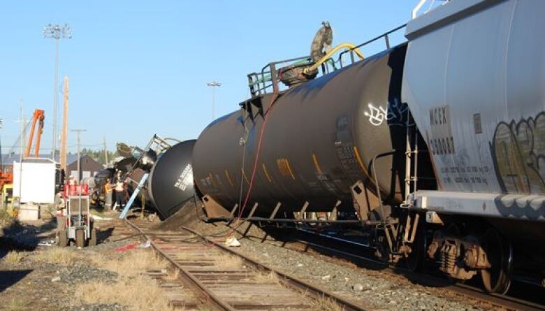 Several tanker cars derailed in CP's Alyth yard in Sept. 2013. 140 homes and 12 businesses were evacuated. 