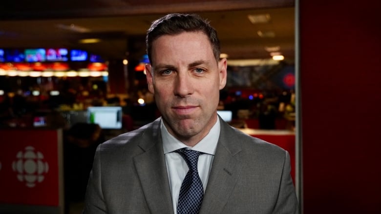 A picture of Detective Constable John Armit with the OPP's Anti-Rackets branch pictured in the CBC Ottawa newsroom.