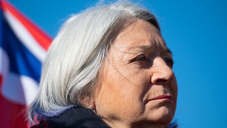 Governor General Mary Simon listens to a speaker during the Stand in Solidarity with Ukraine event in Ottawa.