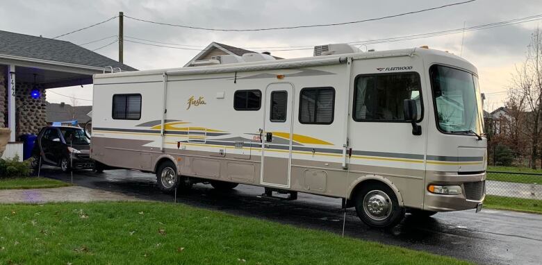 Latrielle's RV, parked in the driveway of their home in Gatineau, QC.