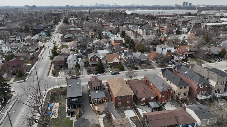 Drone photos of residential areas in the west-end GTA on Mar. 21, 2023.