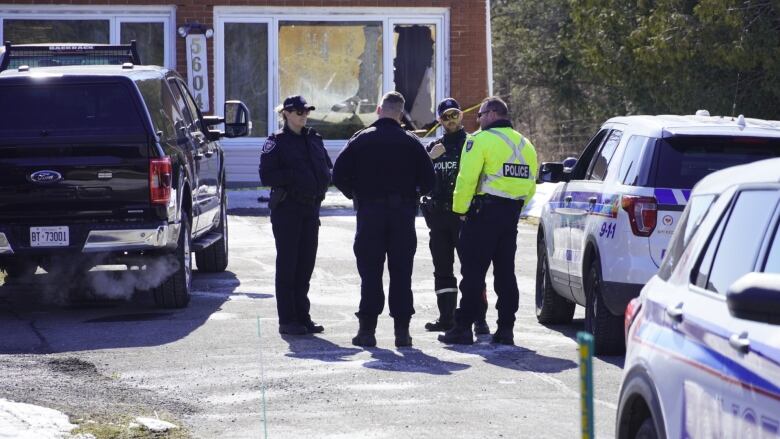 police outside Manotick fire scene April 2 2023