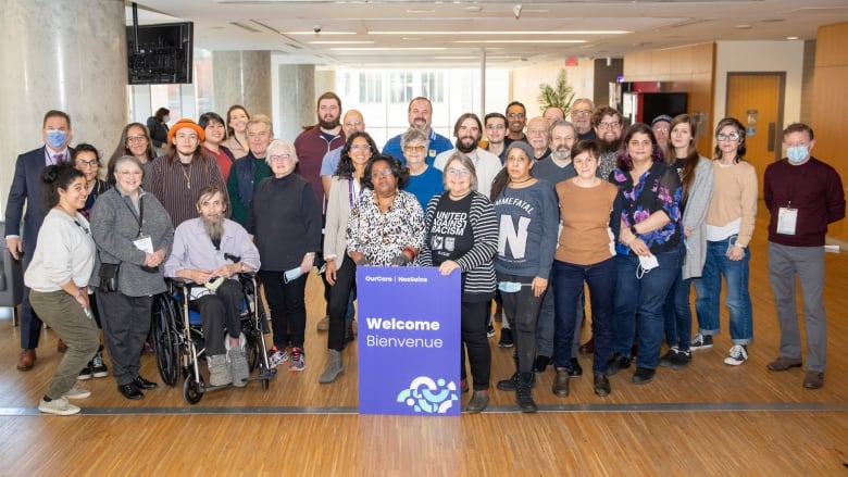 Group photo of the Ontario panel for OurCare, a national initiative to engage the public about the future of primary health care in Canada. 