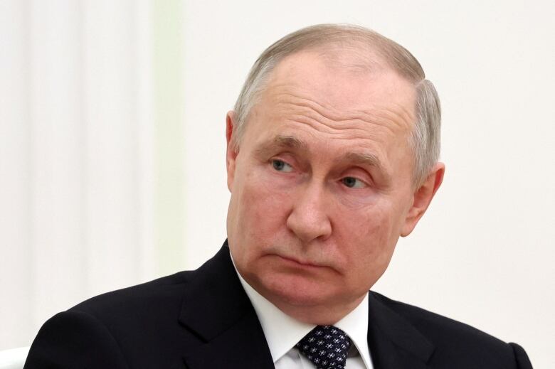 A close-up of Russian President Vladimir Putin.