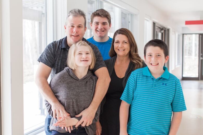 Sian Gray with her daughter and other members of her family.