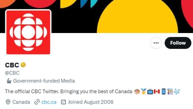 A screen cap shows the @CBC Twitter account featuring a 