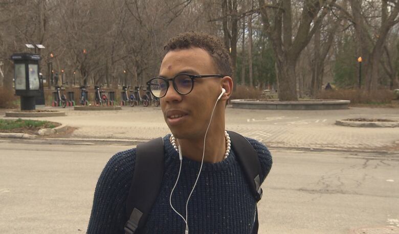 Walid Mouhtaidi says he almost quit cycling after narrowly avoiding an opening car door in Montreal.