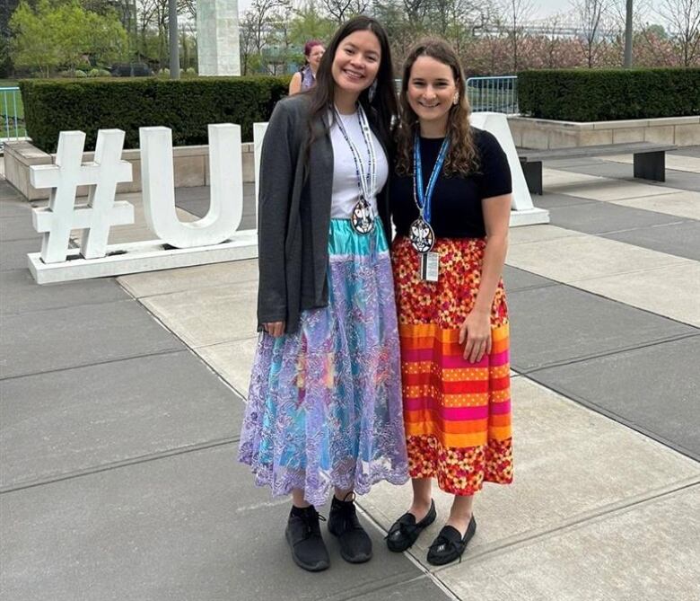 Shanaya Echum and Alana Robert are youth directors at the Ontario Native Women's Association.