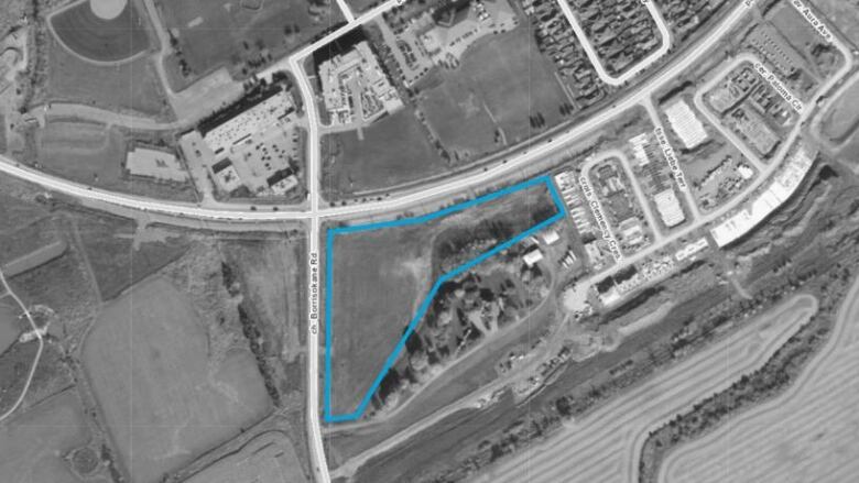 A map shows where Southbridge Care Homes plans to construct a new long-term care home in Ottawa's Barrhaven neighbourhood. 