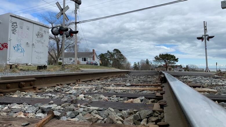 Photo of railway track near residential neighbourhood