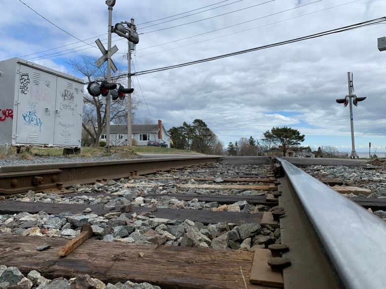 Photo of railway track near residential neighbourhood