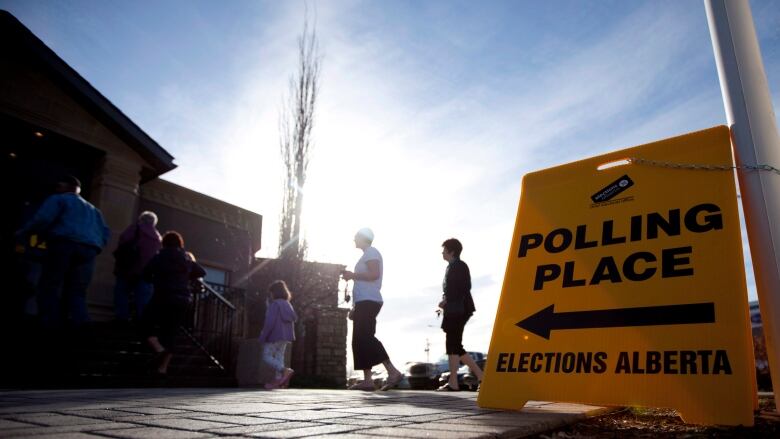 A yellow sign reading 