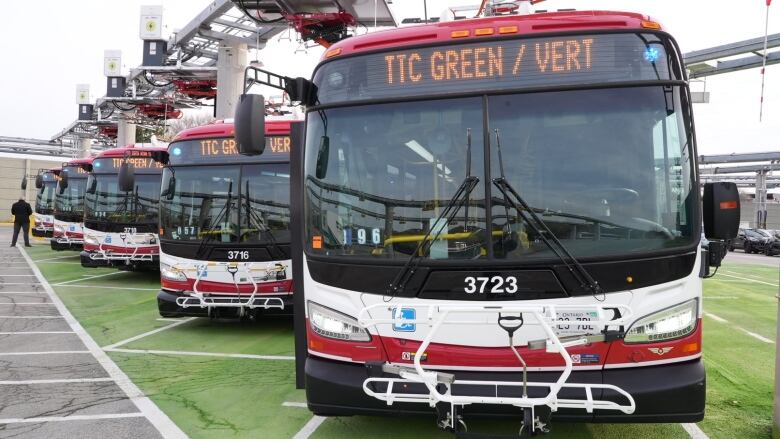 TTC electric bus charging pantographs