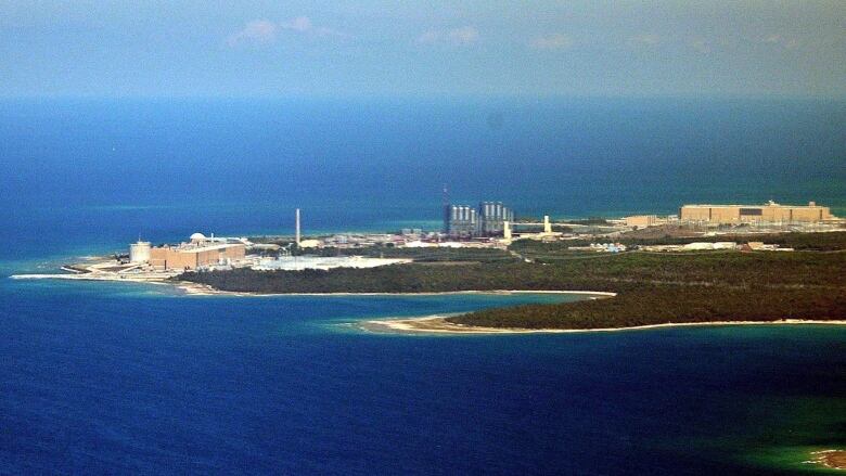 An aerial view of the Bruce Power nuclear generating station in Kincardine, Ont.