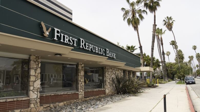 A First Republic Bank branch is shown.