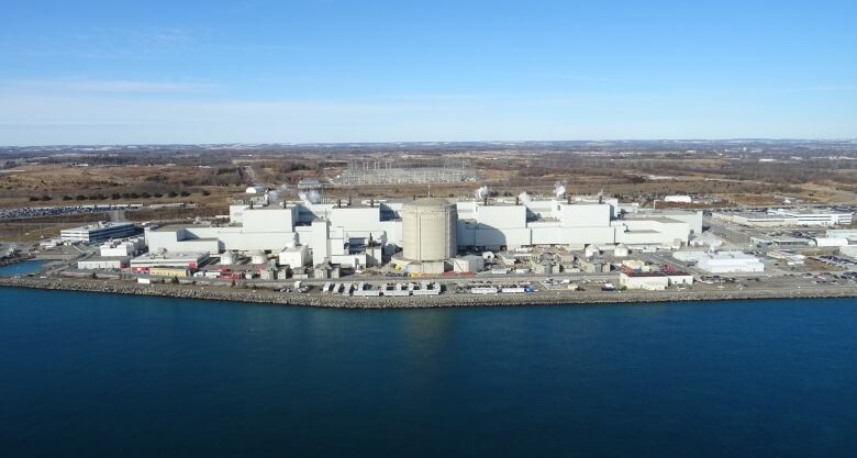 An aerial view of the nuclear power plant at Darlington in Ontario