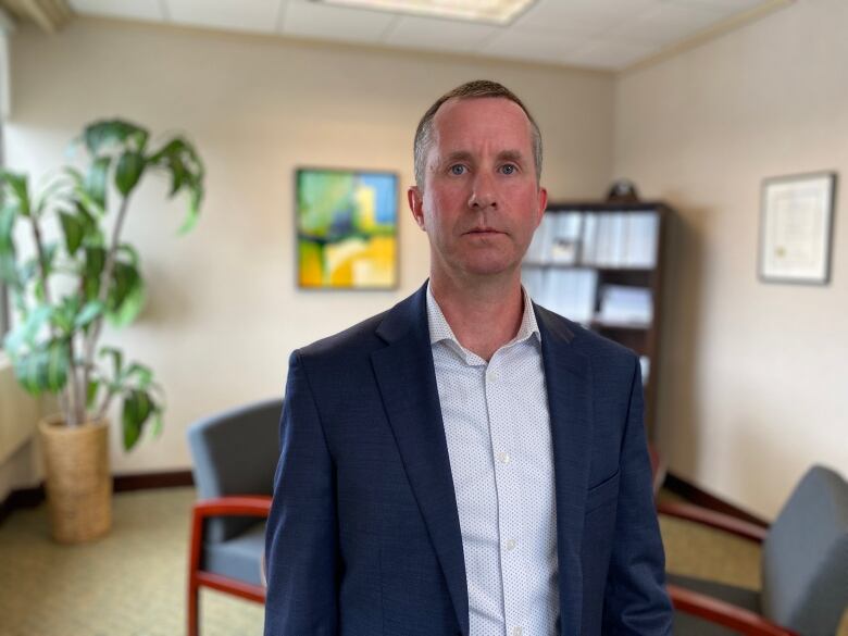 Man in suit in office