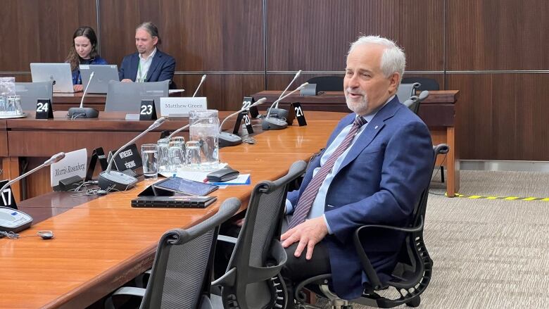 Morris Rosenberg, the former president and CEO of the Pierre Elliott Trudeau Foundation, appears before a committee May 2, 2023.