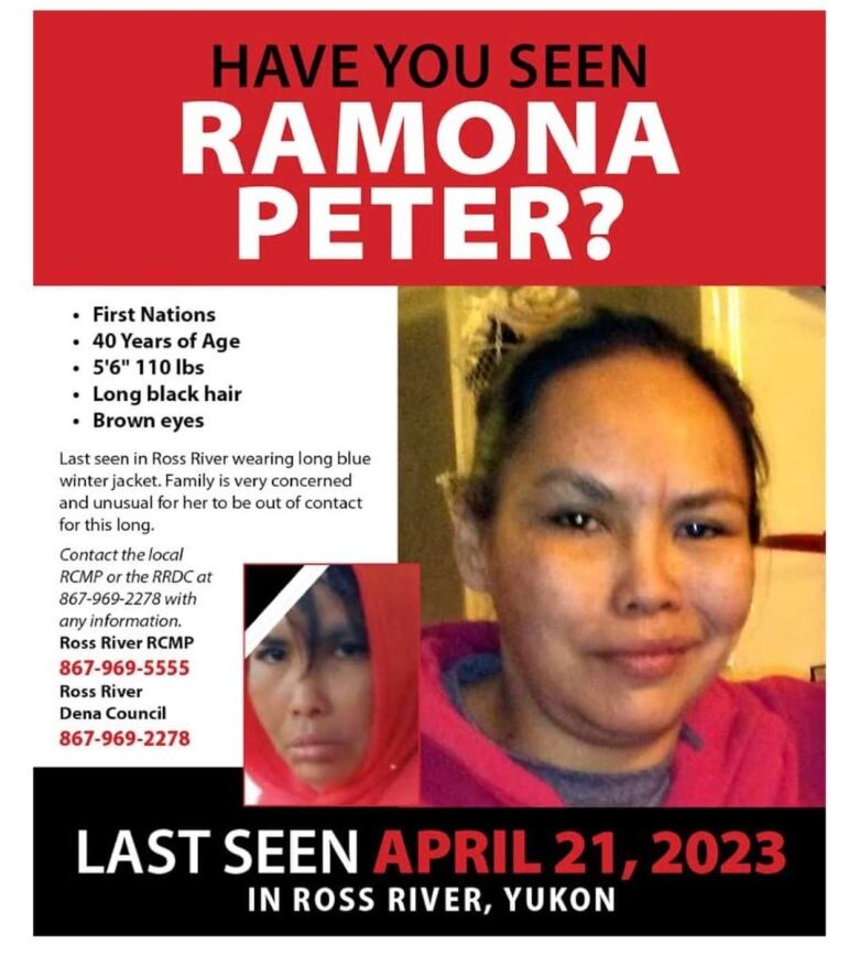 A missing person poster with a woman on it.