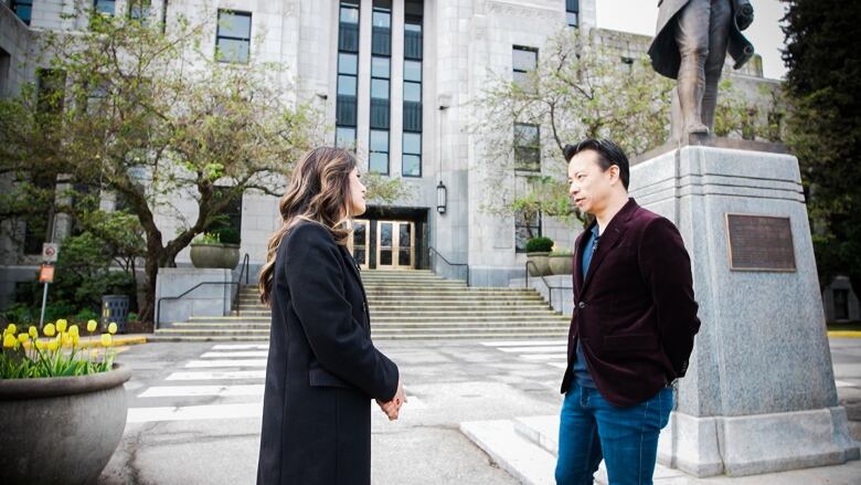 Vancouver mayor Ken Sim speaks to CBC's Lien Yeung a month after the city decided to formally remove tent structures on April 5 and 6.