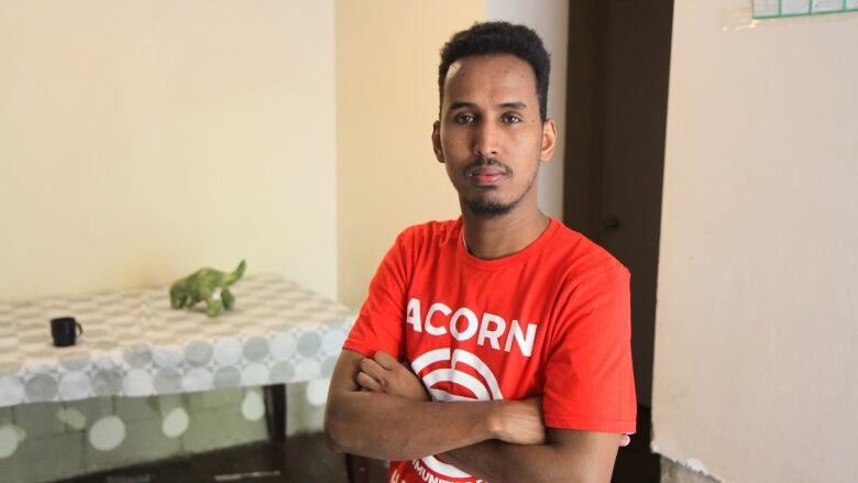 Man stands in dining room