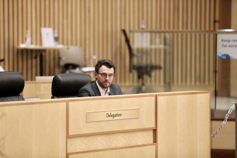 Regina Ward 6 Coun. Dan LeBlanc addresses council in response to an integrity commissioner's report into a lawsuit he filed over ending homelessness. 