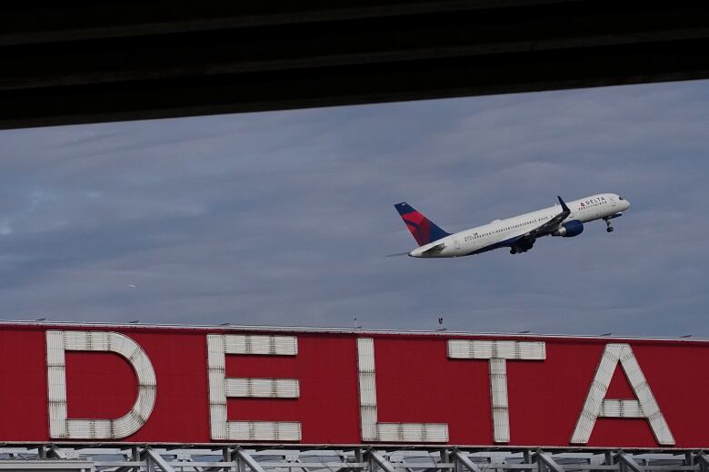 A Delta airplane takes off from Hartsfield-Jackson Atlanta International Airport in Atlanta