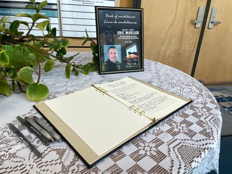 book of condolences for Sgt. Eric Mueller