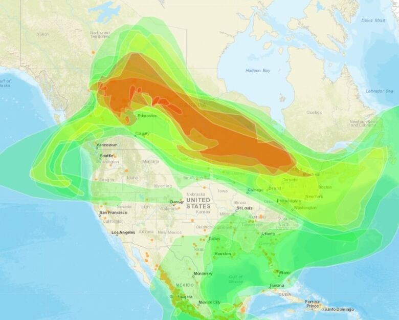 A colourful map.