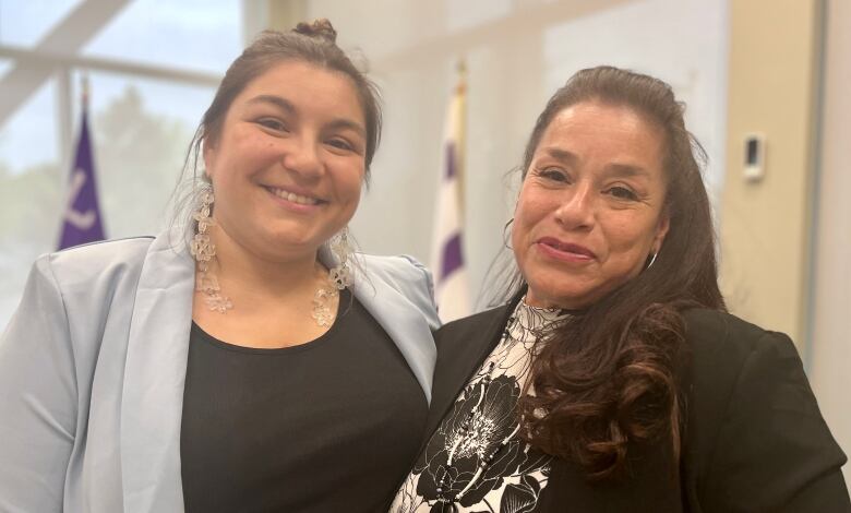 Kimberly Cross is a Tourism Development Agent at Kahnaw:ke Tourism. Lisa Phillips is the Executive Director at the Kanien'keh:ka Onkwawn:na Raotitihkwa Language and Cultural Center. Both are two of the three organizations that will be housed in the new building.