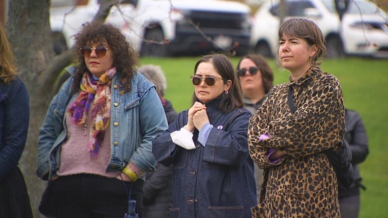 People gather at Rochford Square during Family Violence Prevention Week.