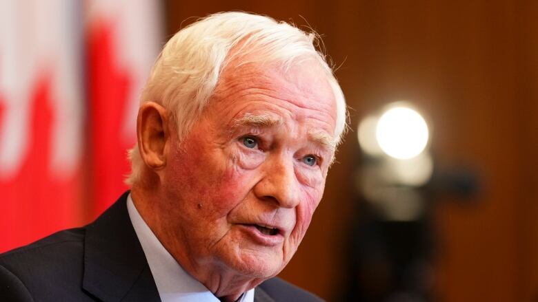 A close up photograph of former Governor General David Johnston. 